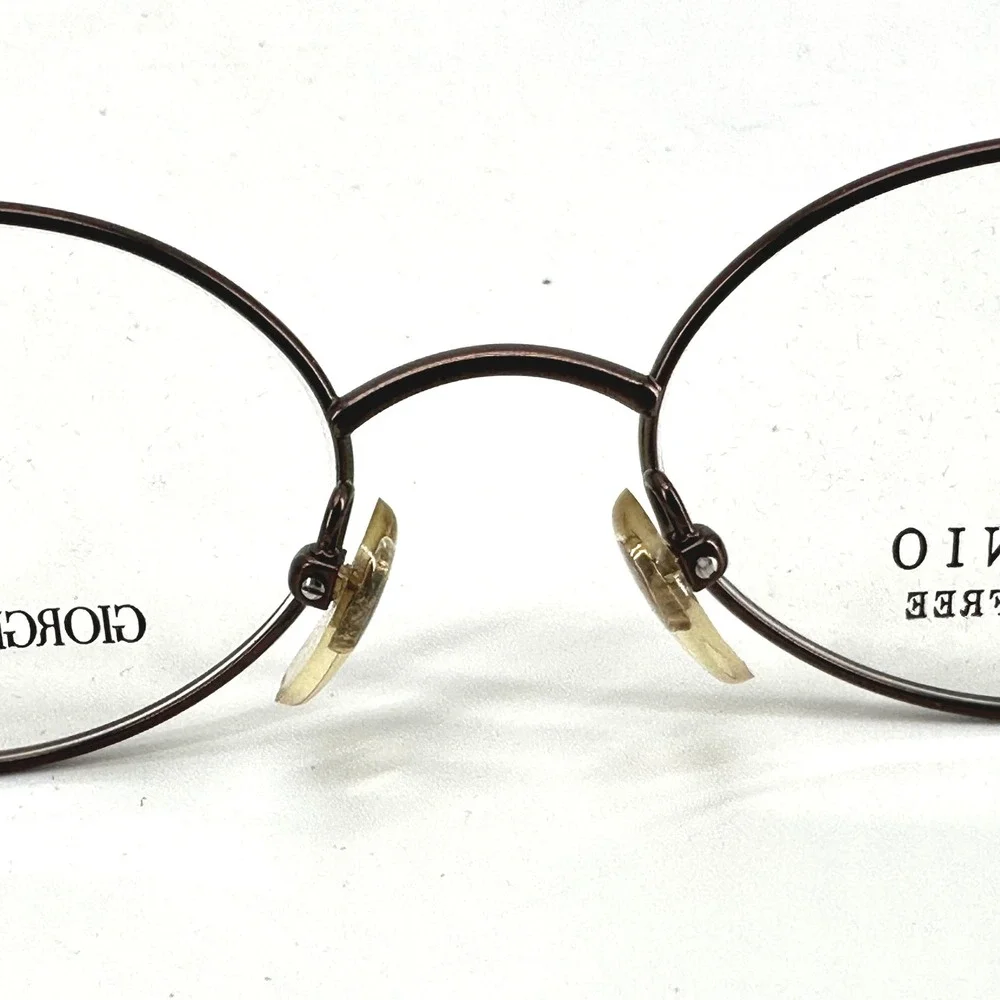 Vintage Armani Eyeglasses Unisex 51mm Brown 274-T Oval Titanium Italy NEW Y2K